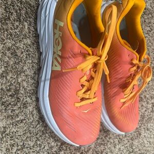 Hoka Women's Orange and Yellow Athletic Shoes